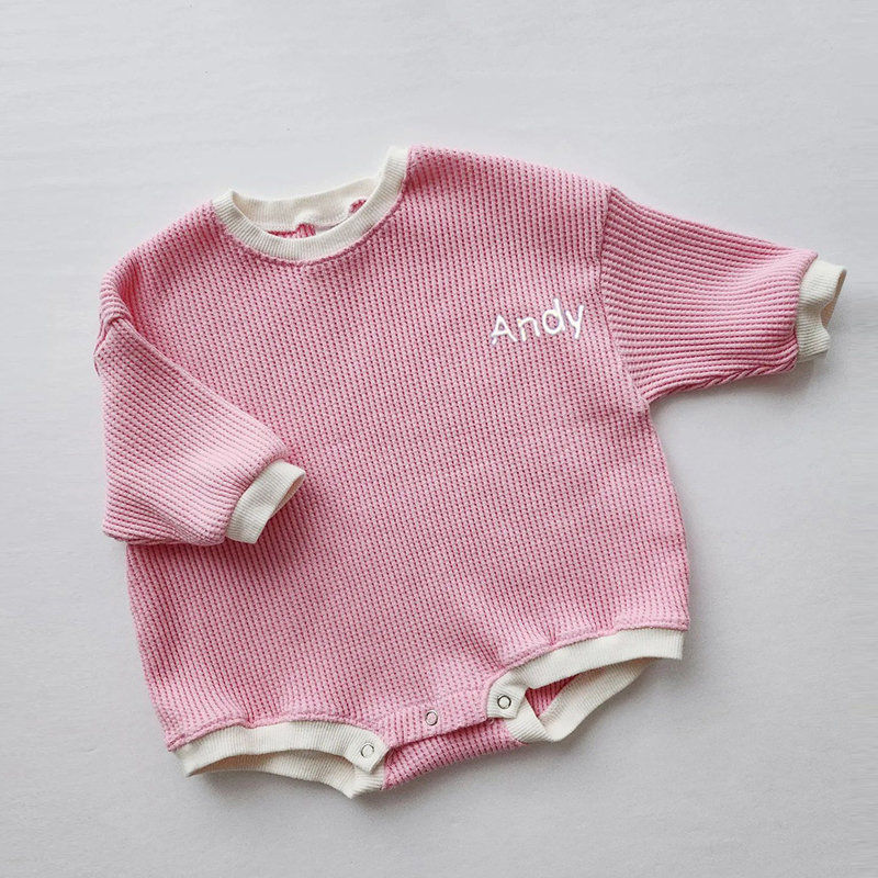 Personalized Embroidery Kids Cozy Color Sweatshirt Romper | inRomper15