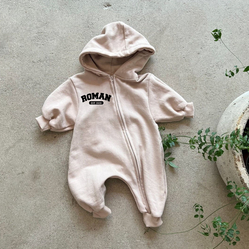 Personalized Kids Cozy Soft Zip Sweatshirt Romper | inRomper17
