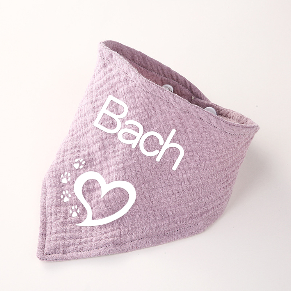 Personalized Dog Scarf Cotton Muslin for Comfort & Unique | BKPet156