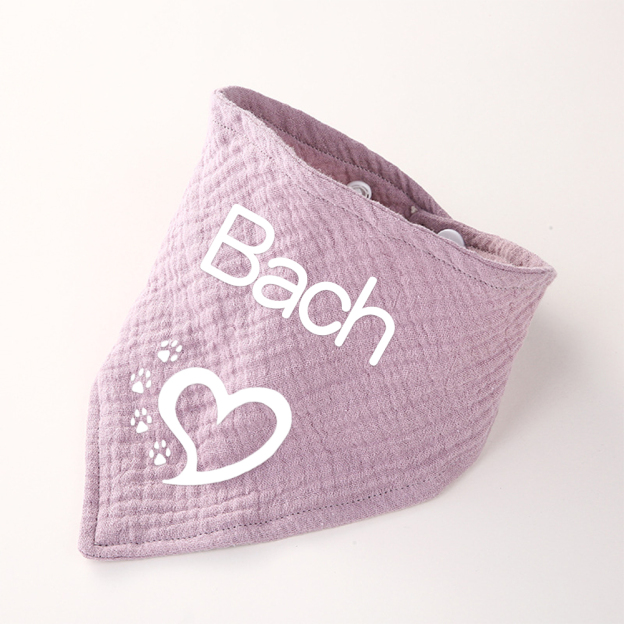 Personalized Dog Scarf Cotton Muslin for Comfort & Unique | BKPet156