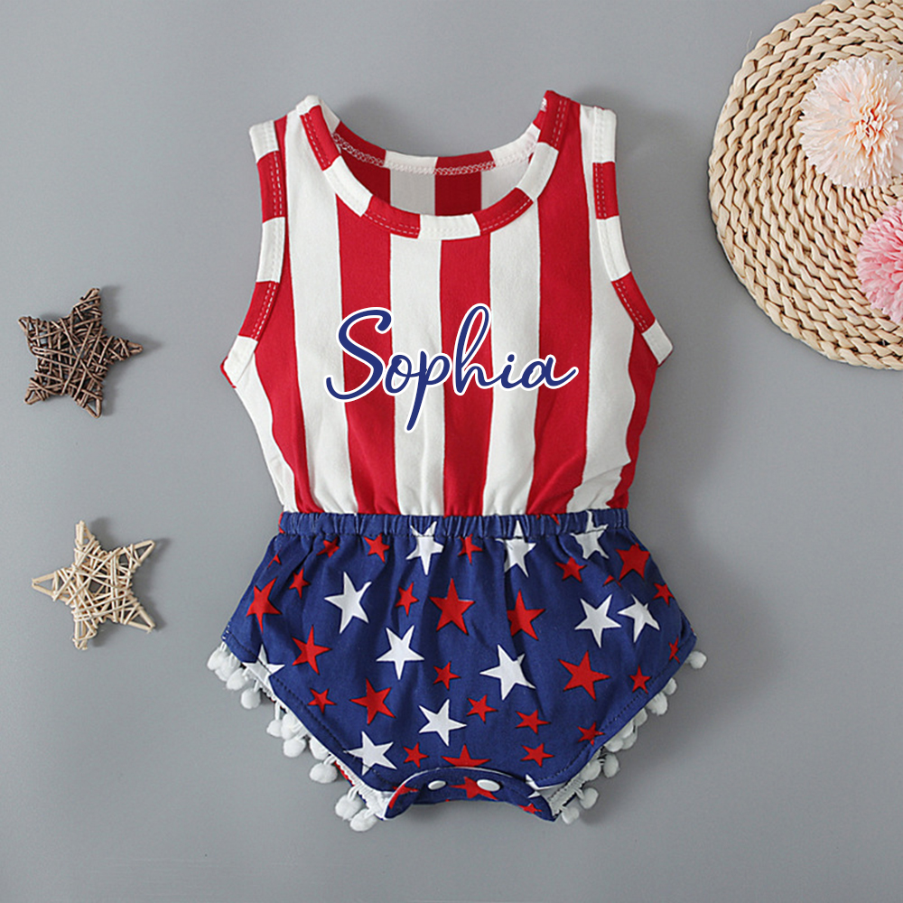Personalized 4th of July Independence Day Romper | CWBaby230