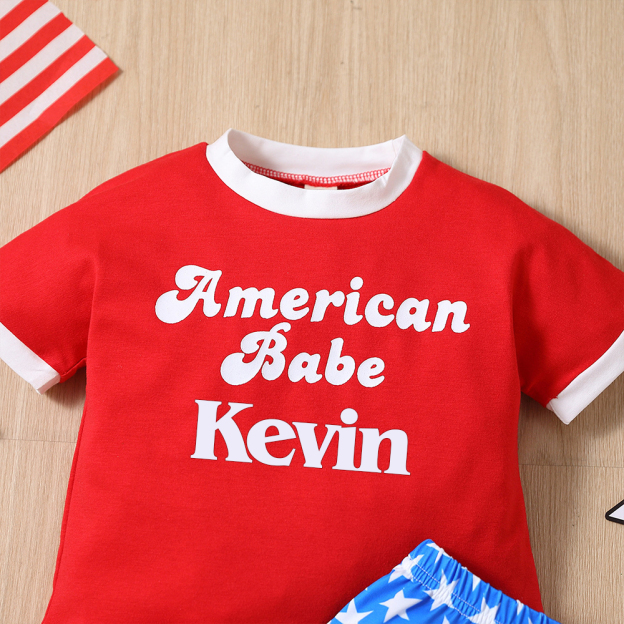 Personalized Boys The 4th Of July Shirt and Shorts Set  | CWBaby232
