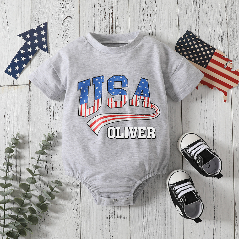 Personalized 4th of July Independence Day Romper | CWBaby246