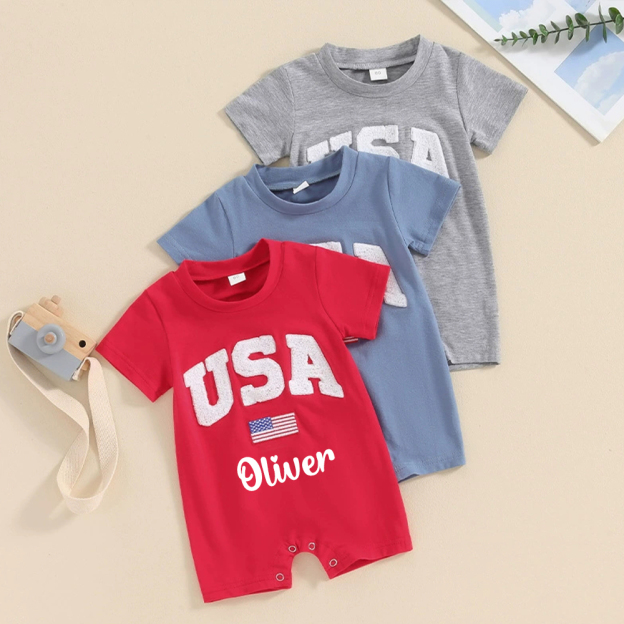 Personalized 4th of July Independence Day Romper | CWBaby247