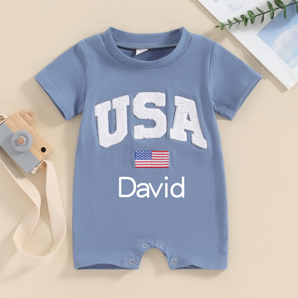 Personalized 4th of July Independence Day Romper | CWBaby247