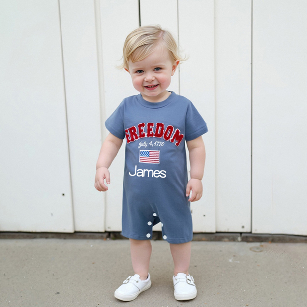 Personalized 4th of July Independence Day Romper | CWBaby248