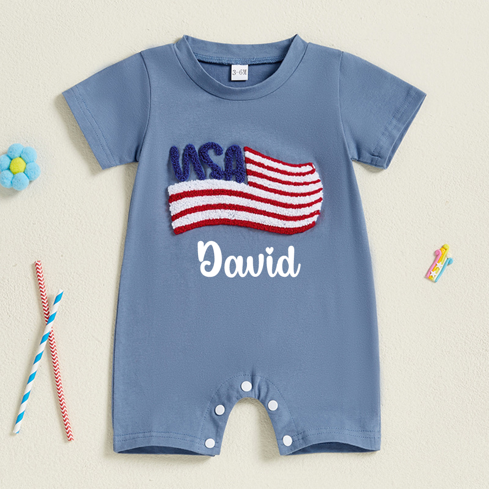 Personalized 4th of July Independence Day Romper | CWBaby248
