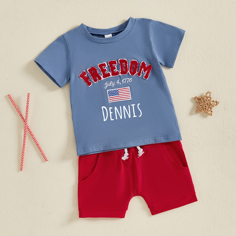 Personalized Boys The 4th Of July Shirt and Shorts Set  | CWBaby249
