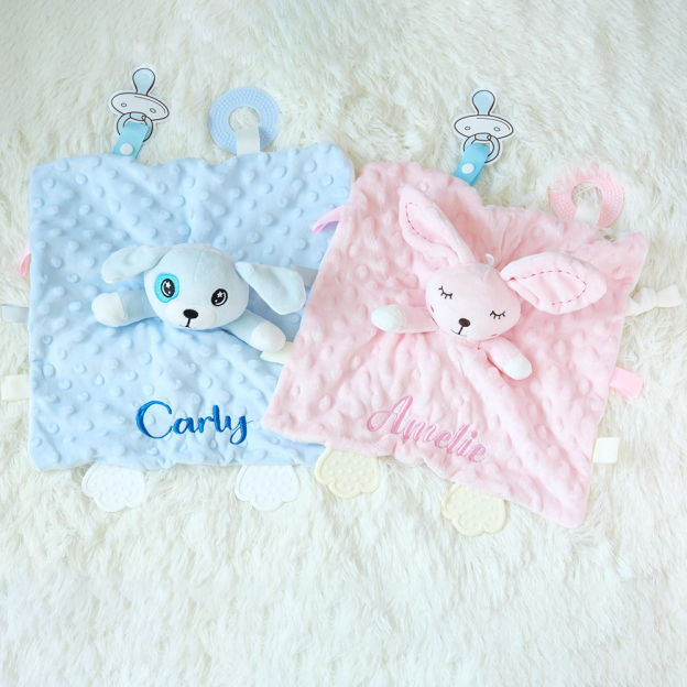 Personalized Baby Embroidery Comforter Sleep Toy | CWToy128