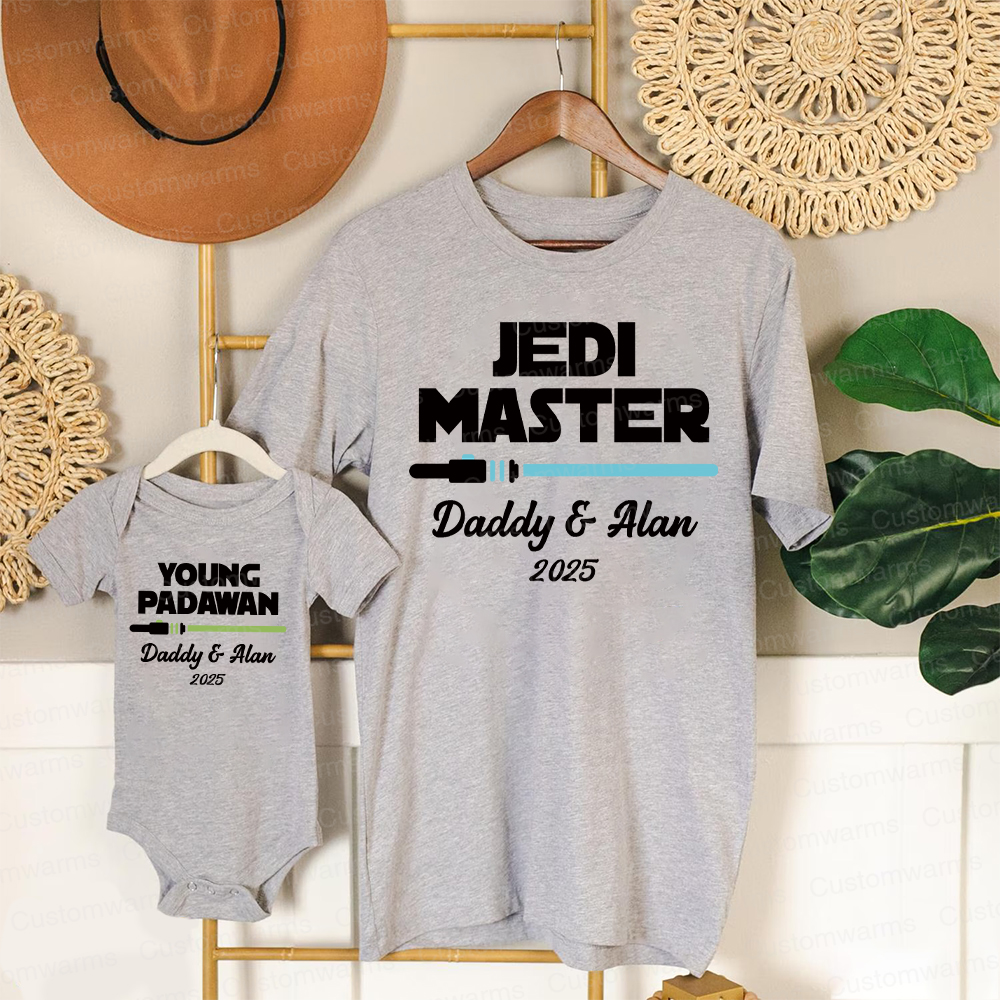 Personalized First Father's Day Daddy and Baby Outfit | CWFamily102