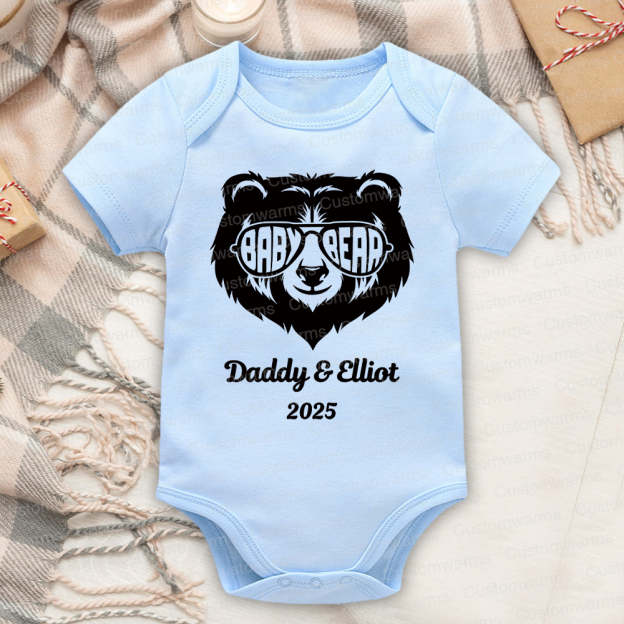 Personalized First Father's Day Daddy and Baby Outfit | CWFamily104