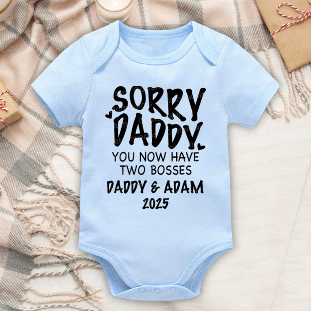 Personalized First Father's Day Daddy and Baby Outfit | CWFamily105