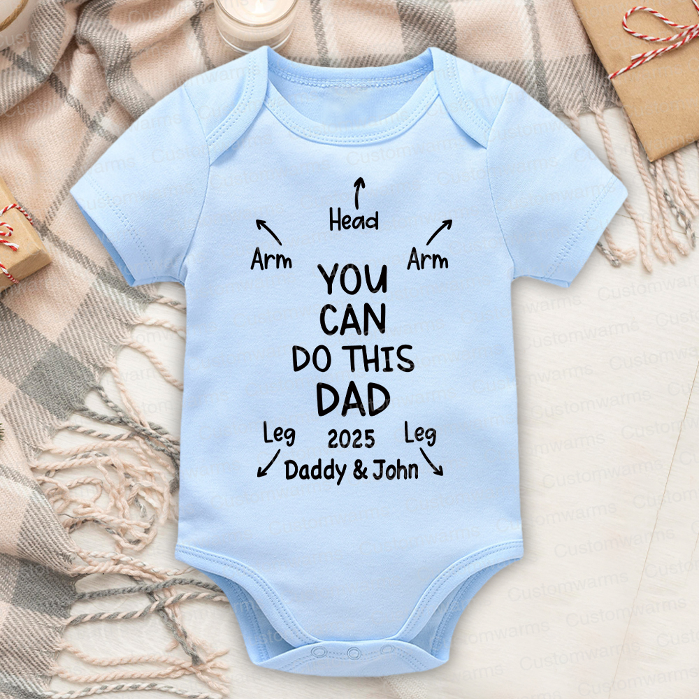 Personalized First Father's Day Daddy and Baby Outfit | CWFamily106