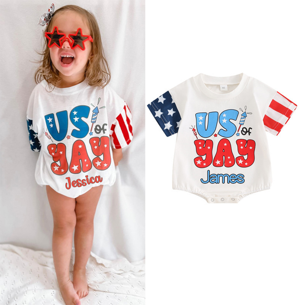 Personalized 4th of July Independence Day Romper | CWBaby254