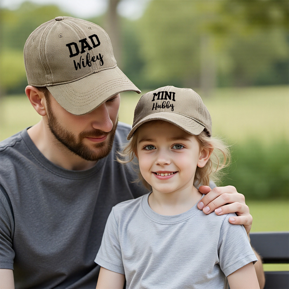 Personalized Embroidery Dad and Mini Matching Hat | CWBeach192