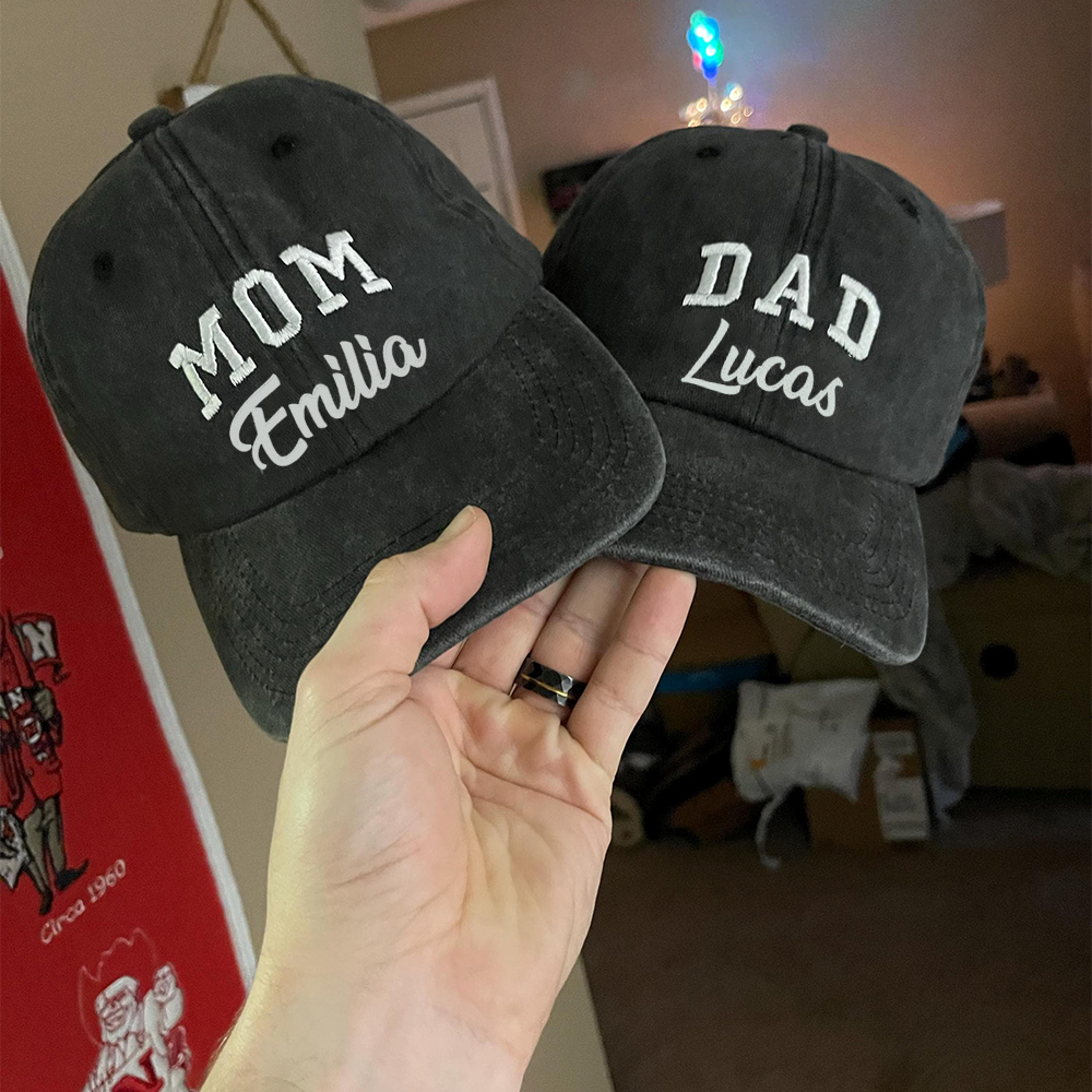 Personalized Embroidery Dad and Mini Matching Hat | CWBeach192