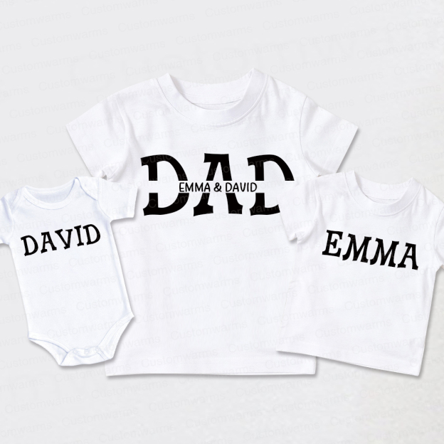 Personalized First Father's Day Daddy and Me Outfit | CWFamily108