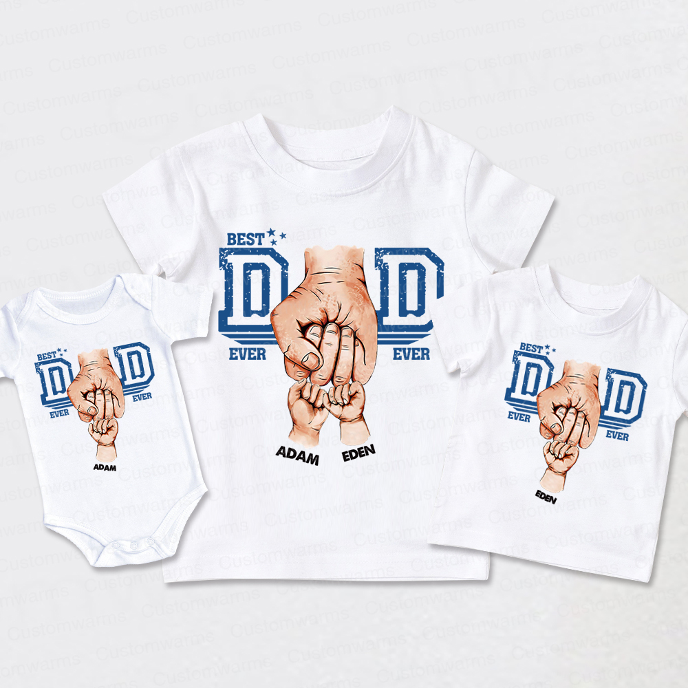 Personalized First Father's Day Daddy and Me Outfit | CWFamily109