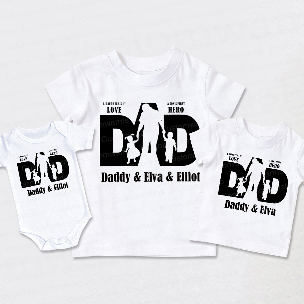 Personalized First Father's Day Daddy and Me Outfit | CWFamily114