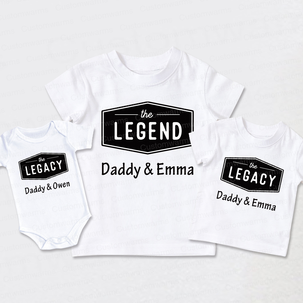 Personalized First Father's Day Daddy and Me Outfit | CWFamily116