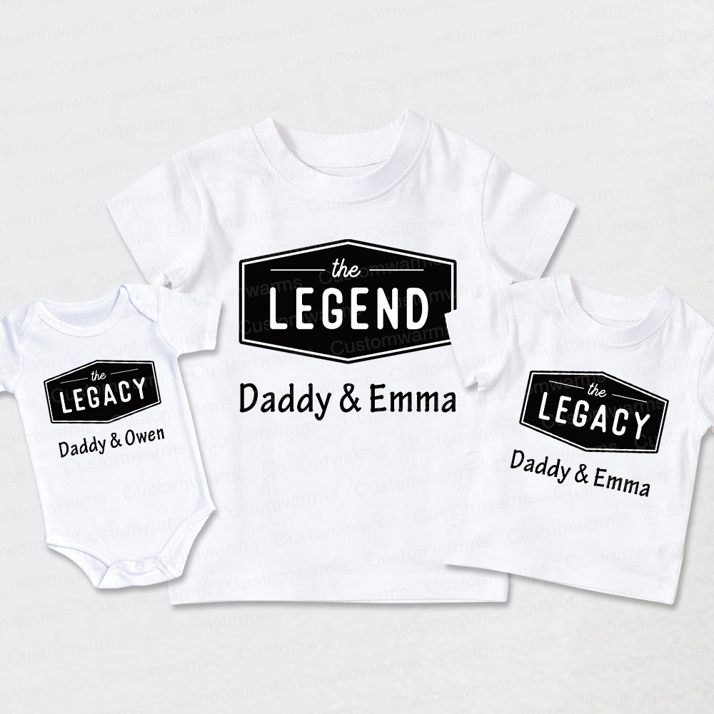 Personalized First Father's Day Daddy and Me Outfit | CWFamily116