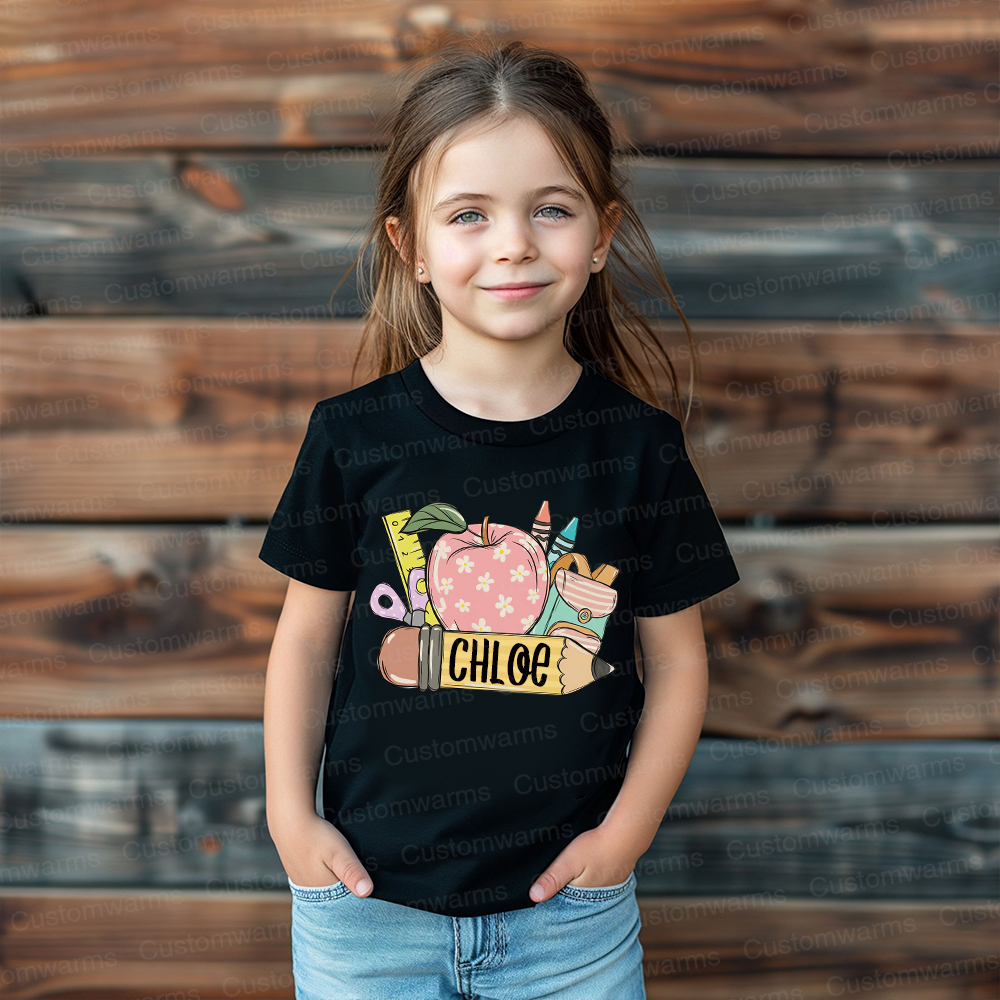 Personalized First Day Of Back To School Shirt | CWSchool02