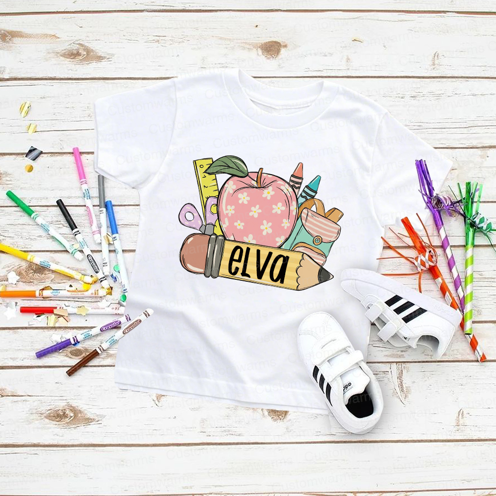 Personalized First Day Of Back To School Shirt | CWSchool02