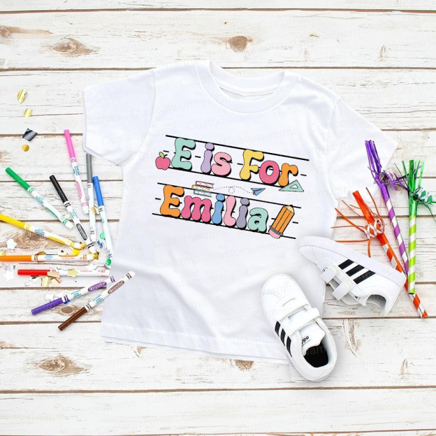 Personalized First Day Of Back To School Shirt | CWSchool03