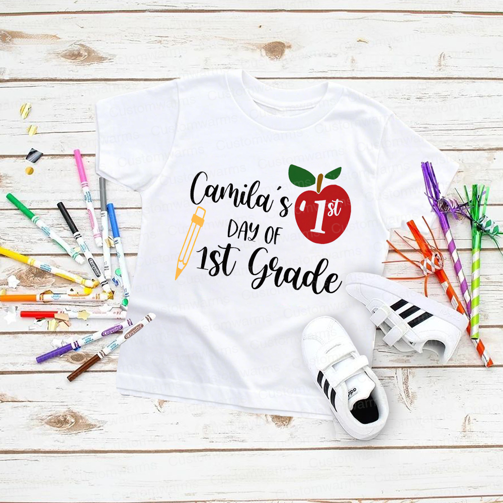 Personalized First Day Of Back To School Shirt | CWSchool05