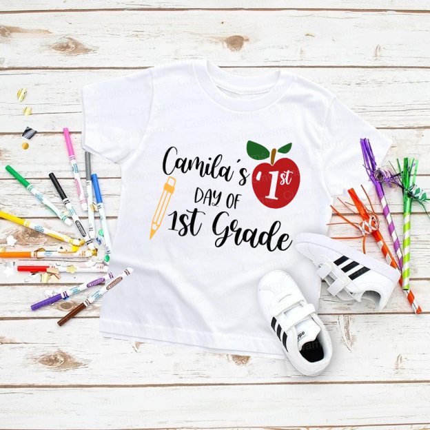 Personalized First Day Of Back To School Shirt | CWSchool05