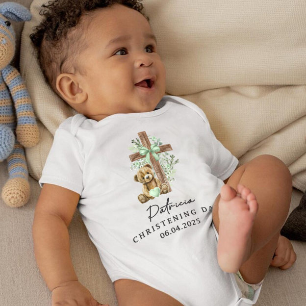 Personalized Baby Christening Day Romper | CWBaby259