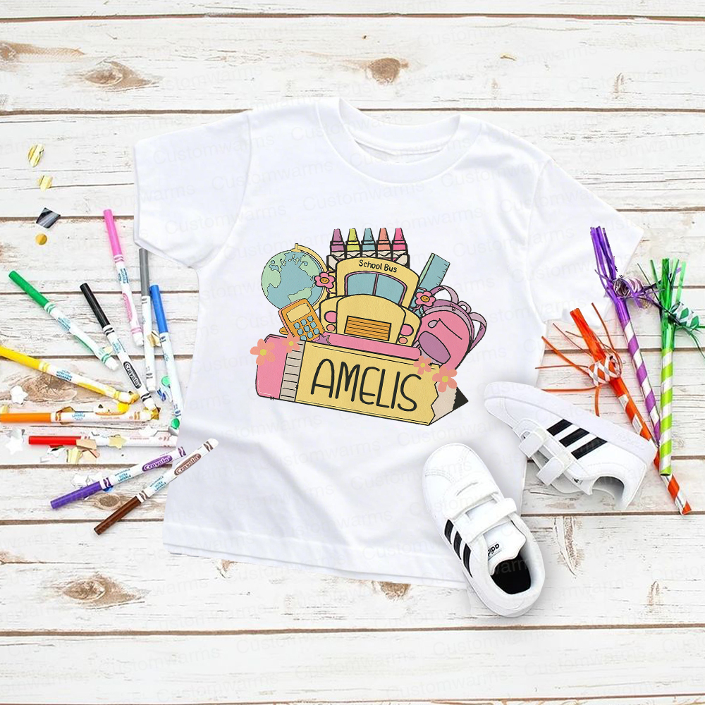 Personalized First Day Of Back To School Shirt | CWSchool17
