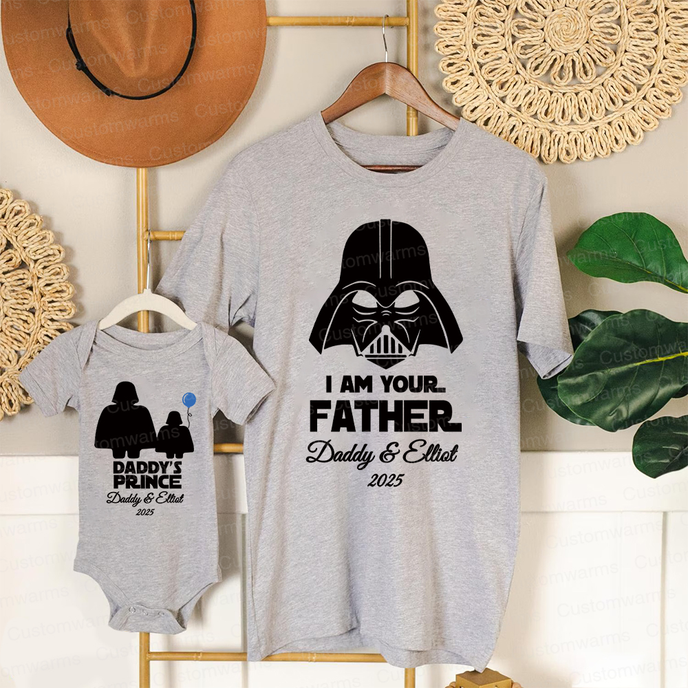 Personalized First Father's Day Daddy and Baby Outfit | CWFamily103