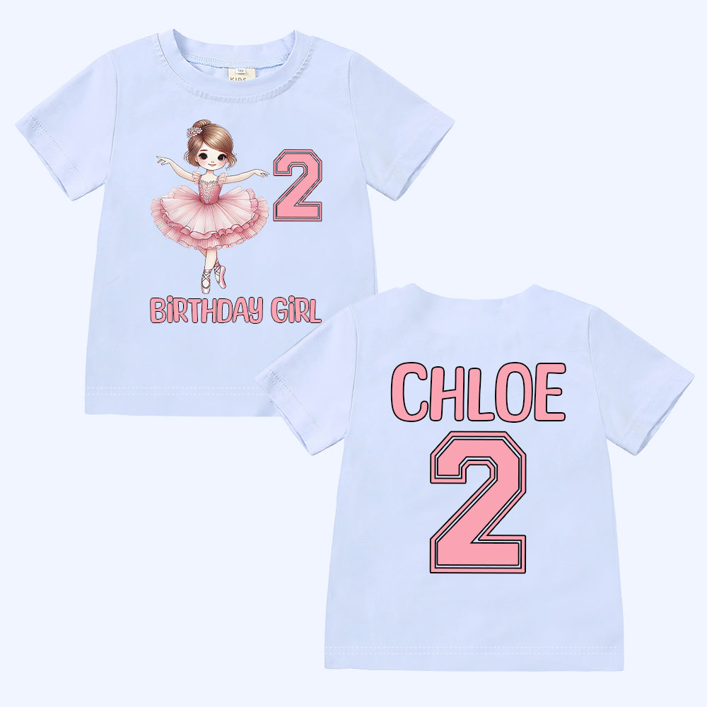 Personalized Ballet Dancer Theme Birthday T-Shirt | inBirth35