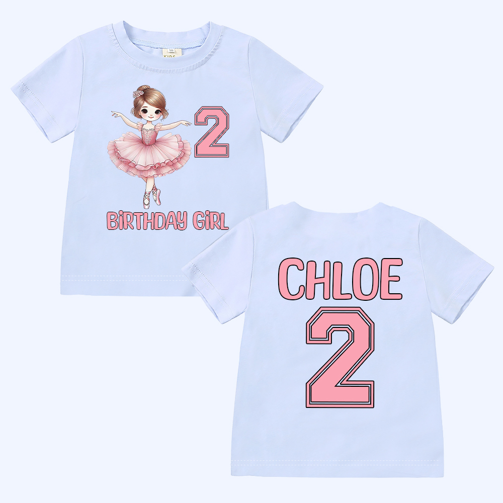 Personalized Ballet Dancer Theme Birthday T-Shirt | inBirth35