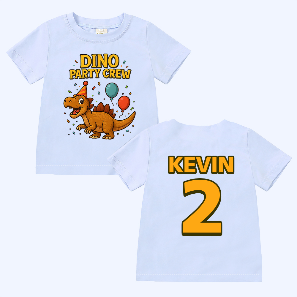 Personalized Dinosaur Party Birthday T-Shirt | inBirth34