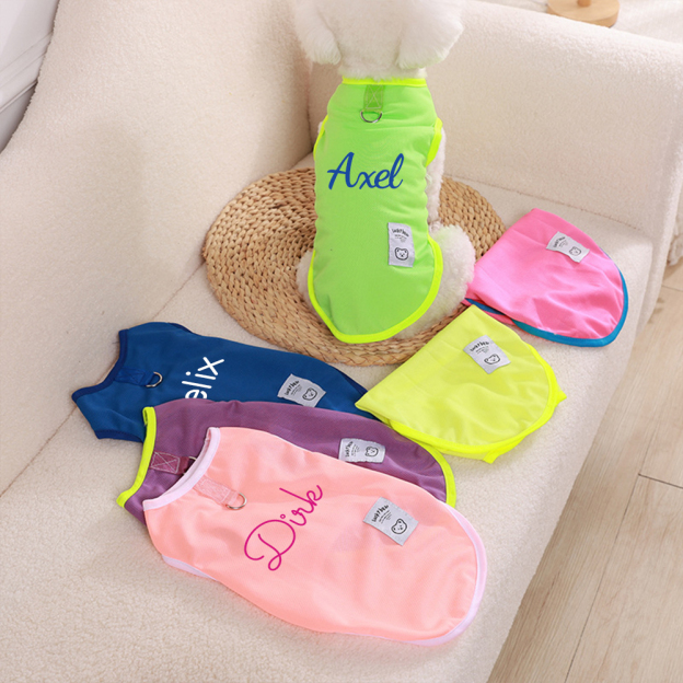 Personalized Colourful Pet Summer Cool Mesh Vest | BKPet173