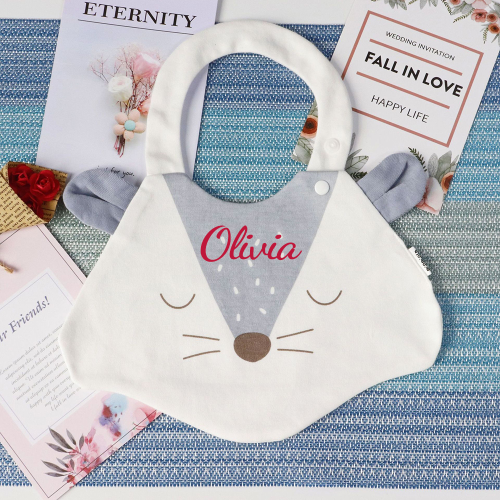 Personalised Baby 2-Layer Waterproof Cotton Bib | CWBaby265