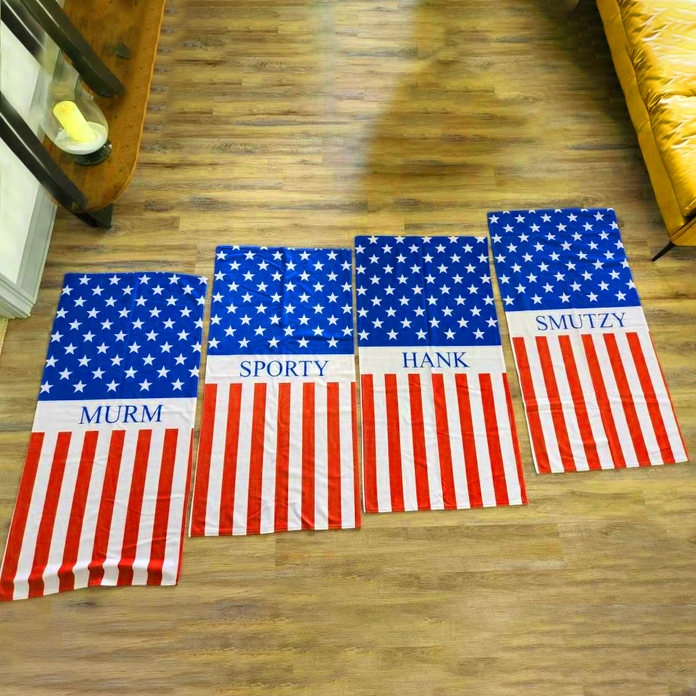 Personalized 4th of July Independence Day Beach Towel | CWTowel172