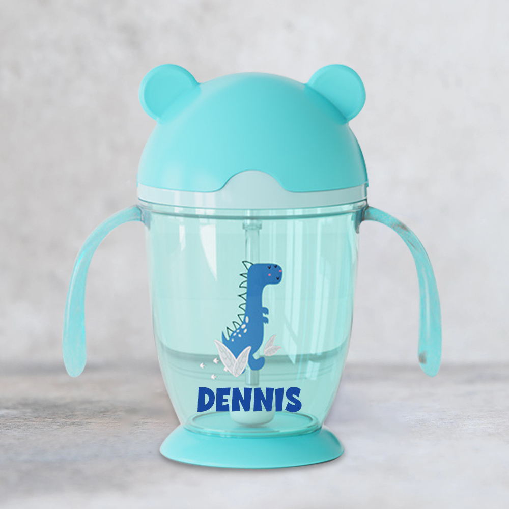 Personalized BPA Free 10oz Lovely Bear Water Bottle With Straw | YouBottle97