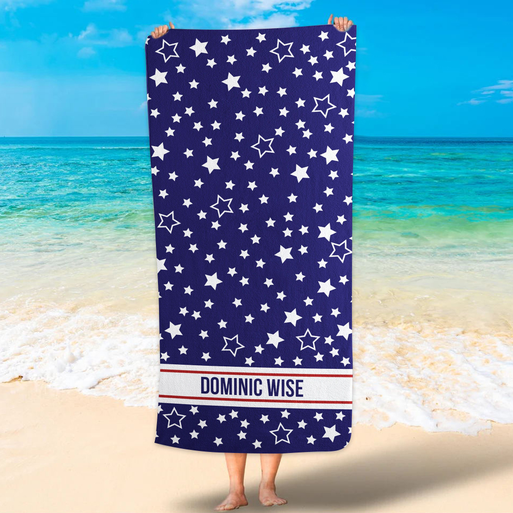 Personalized 4th of July Independence Day Beach Towel | CWTowel174