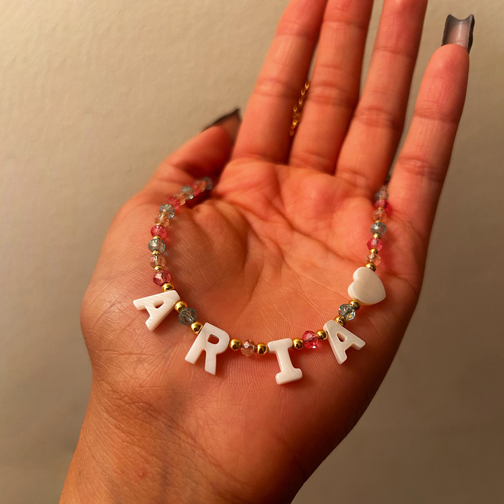 Personalized Pearl Letter Name Necklace For Girls & Adult｜CWBeach195