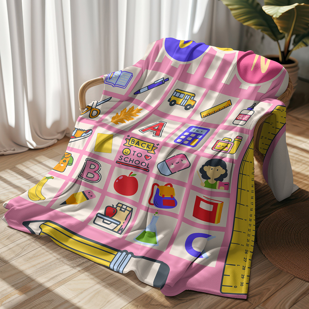 Personalized Lovely Kid Back To School Blanket | BKKid180