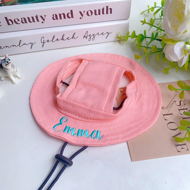 Personalized Embroidery Adjustable Pet Sun Bucket Hat | BKPet183