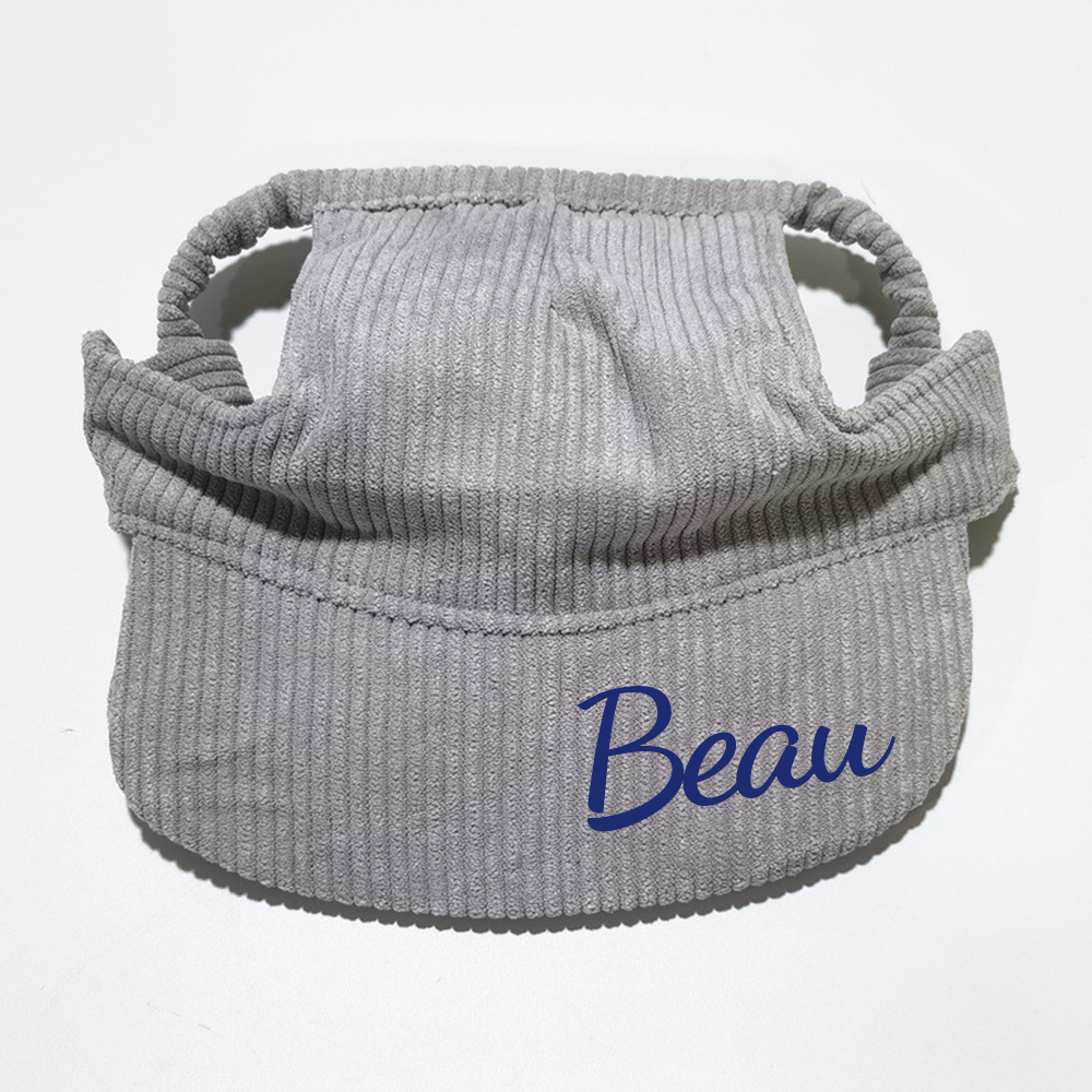 Personalized Corduroy Adjustable Pet Pet Baseball Cap | BKPet184