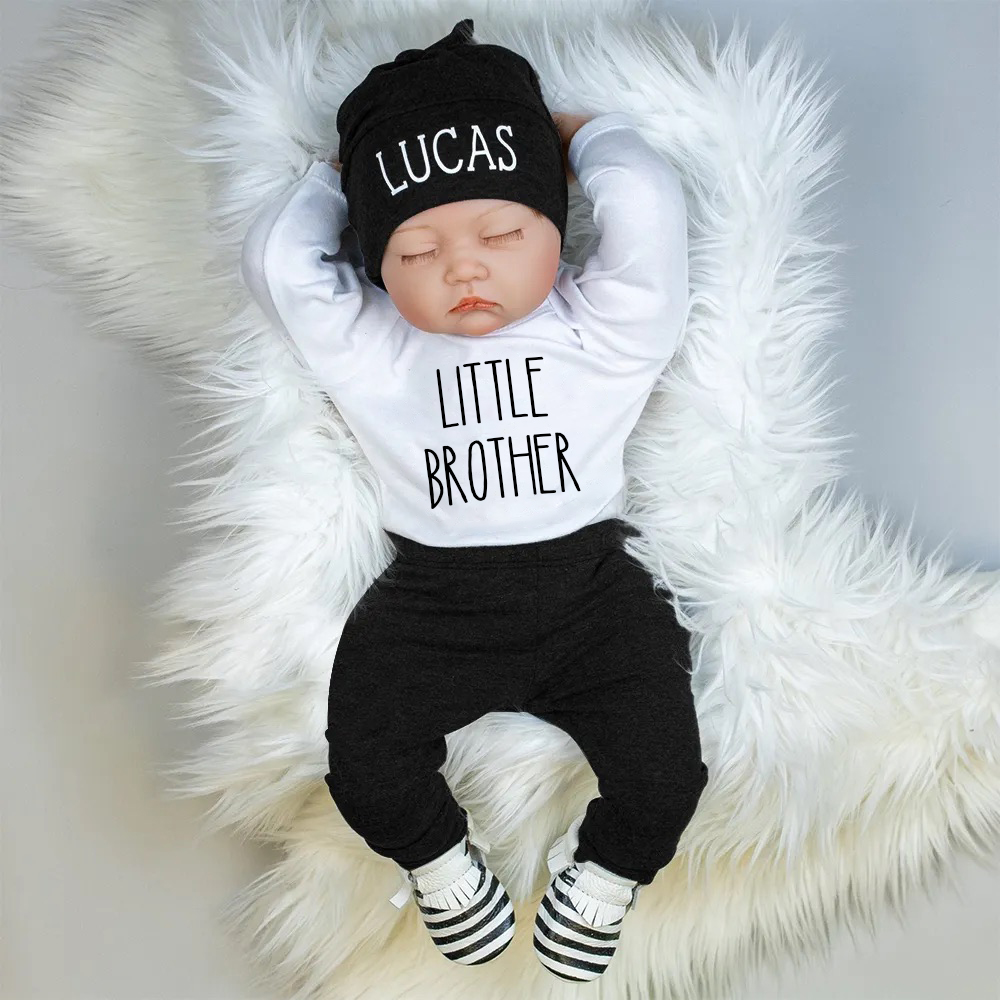 Personalized Little Brother Coming Home Outfit Set | CWBaby173