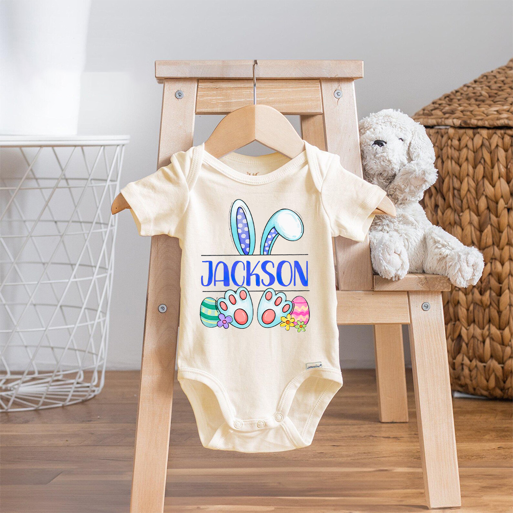 Personalized Baby Cute Easter Bunny Romper | CWEaster44