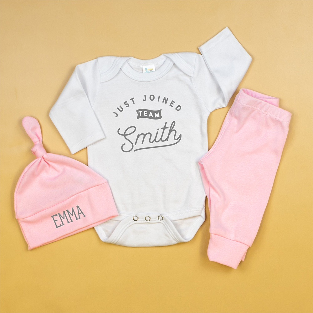 Personalized Baby Coming Home Romper Onesie Set | CWBaby123