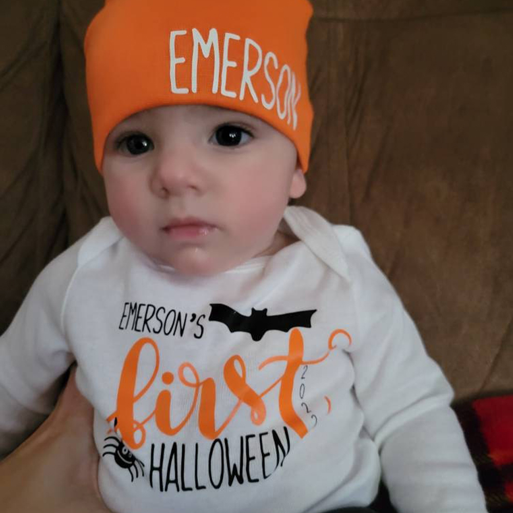 Personalized Baby First Pumpkin Outfit Set | CWHalloween62