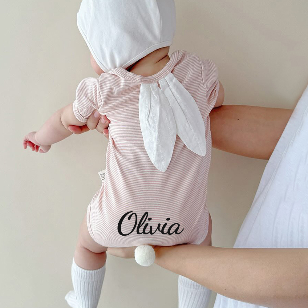 Personalized Lovely Baby Bunny Ear Romper | CWBaby286